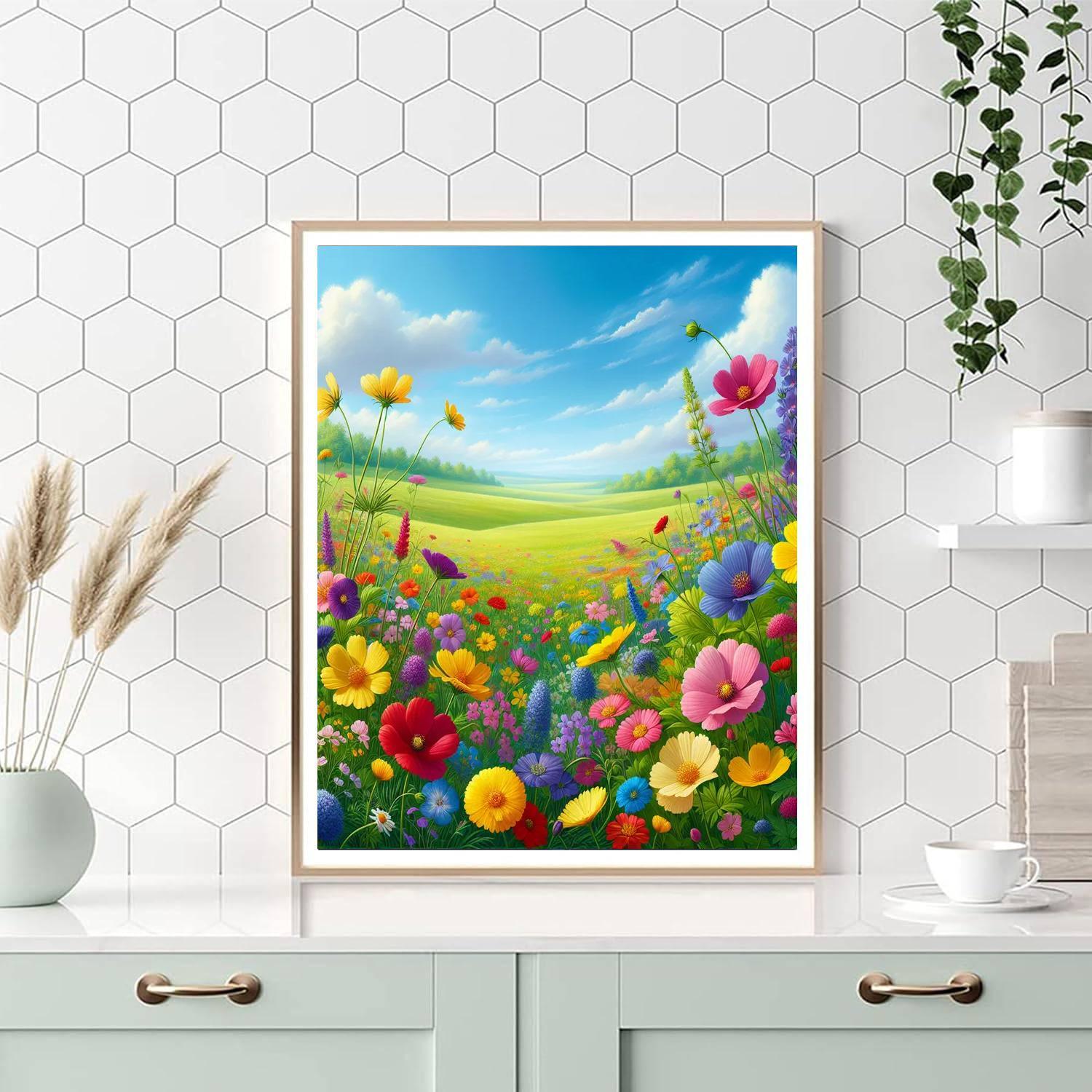 Adventurous Wildflower Meadows Number Painting