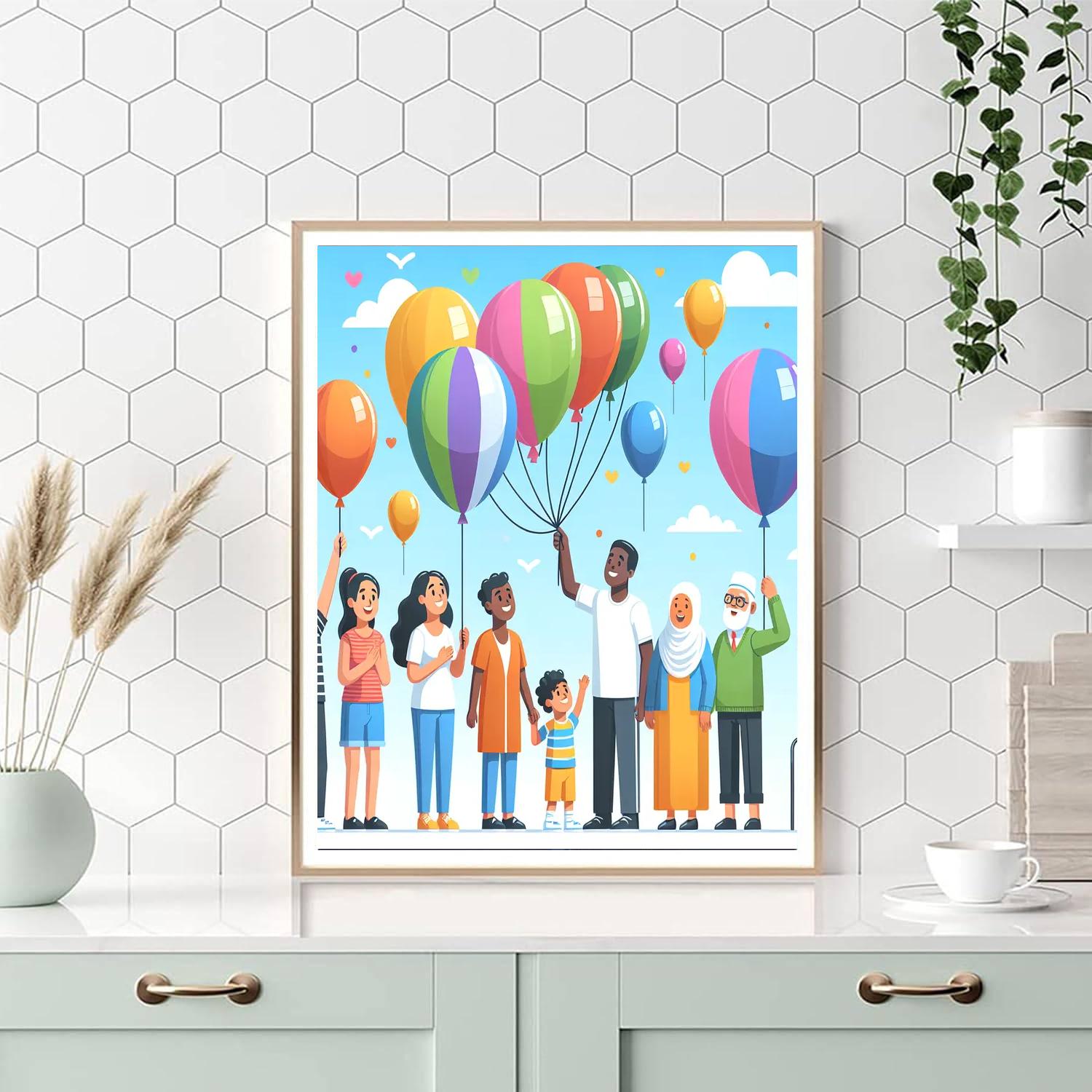 Balloon Festival Delight Painting By Numbers Kit