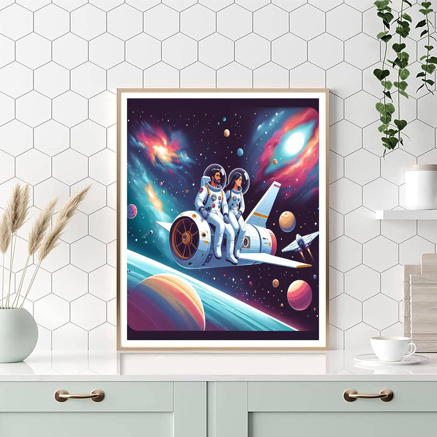 Space Travel Odyssey Painting Number Kit