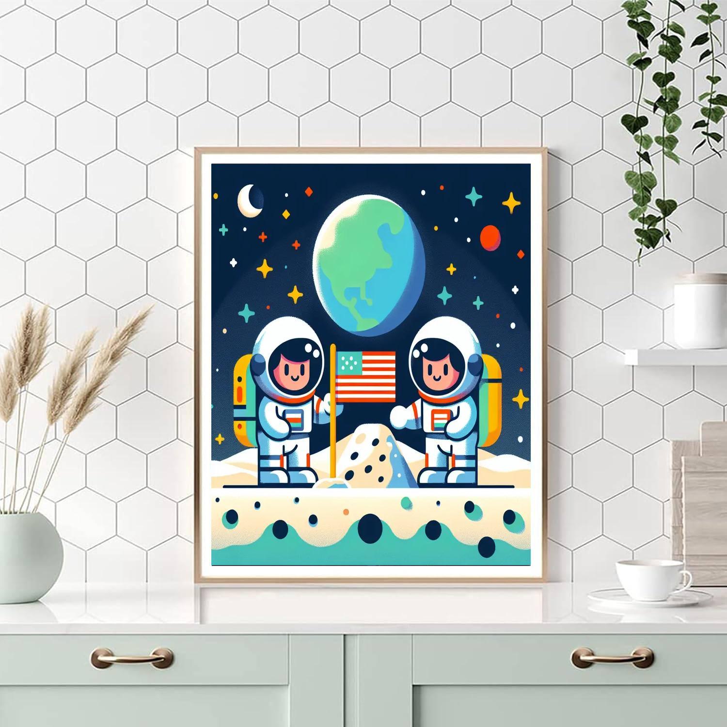 Lunar Landing Explorers Paint By Color