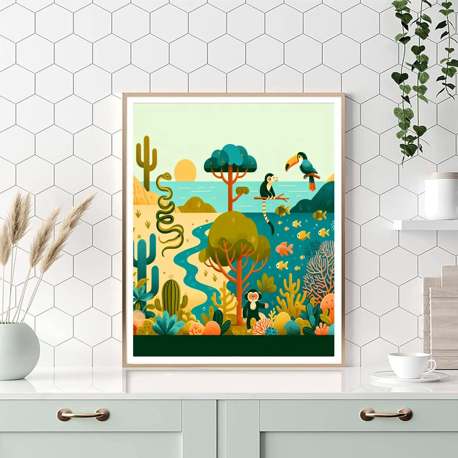 Brilliant Biomes Paint By Numbers Art