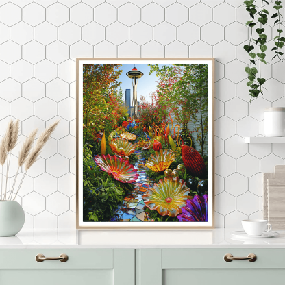 Chihuly Garden And Glass - Washington Number Painting