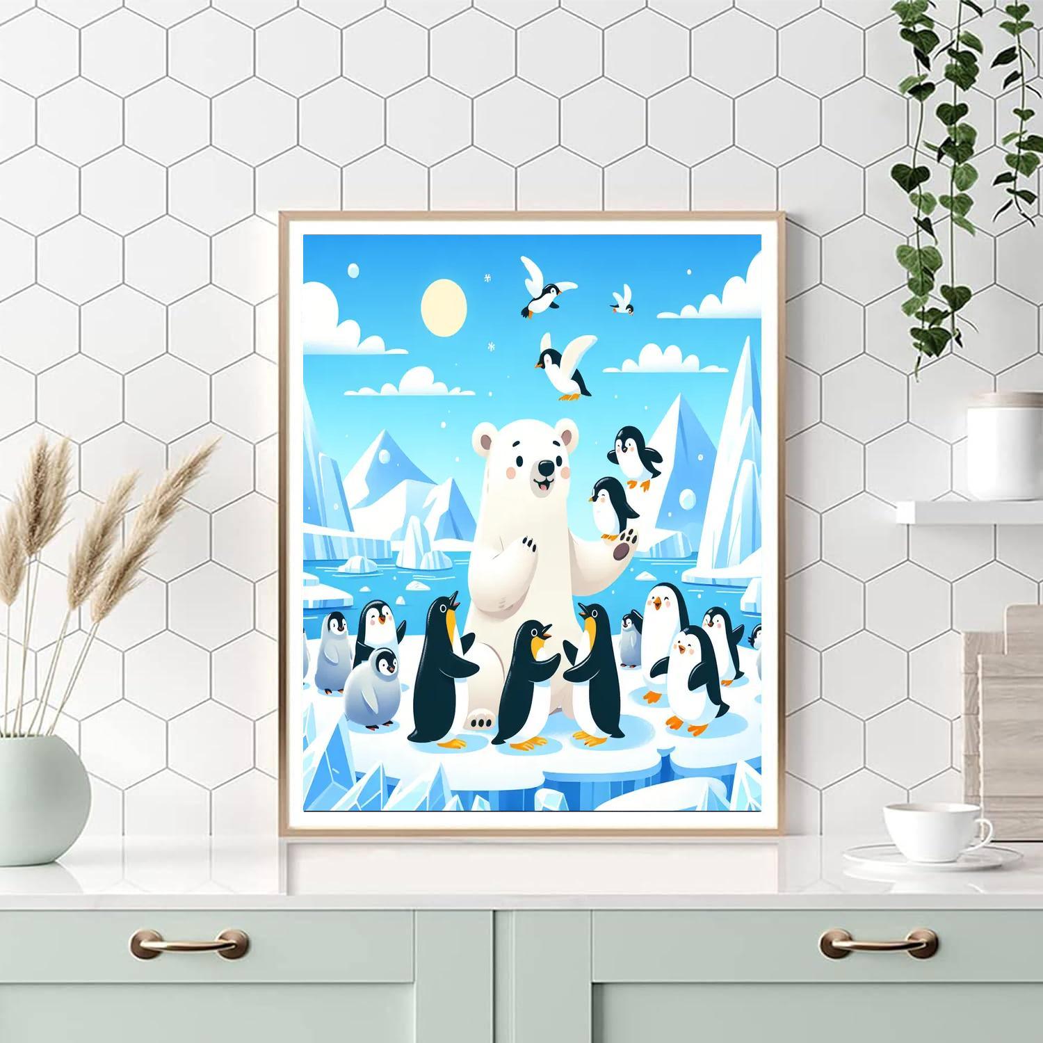 Friendly Arctic Expedition Painting By Numbers Kit
