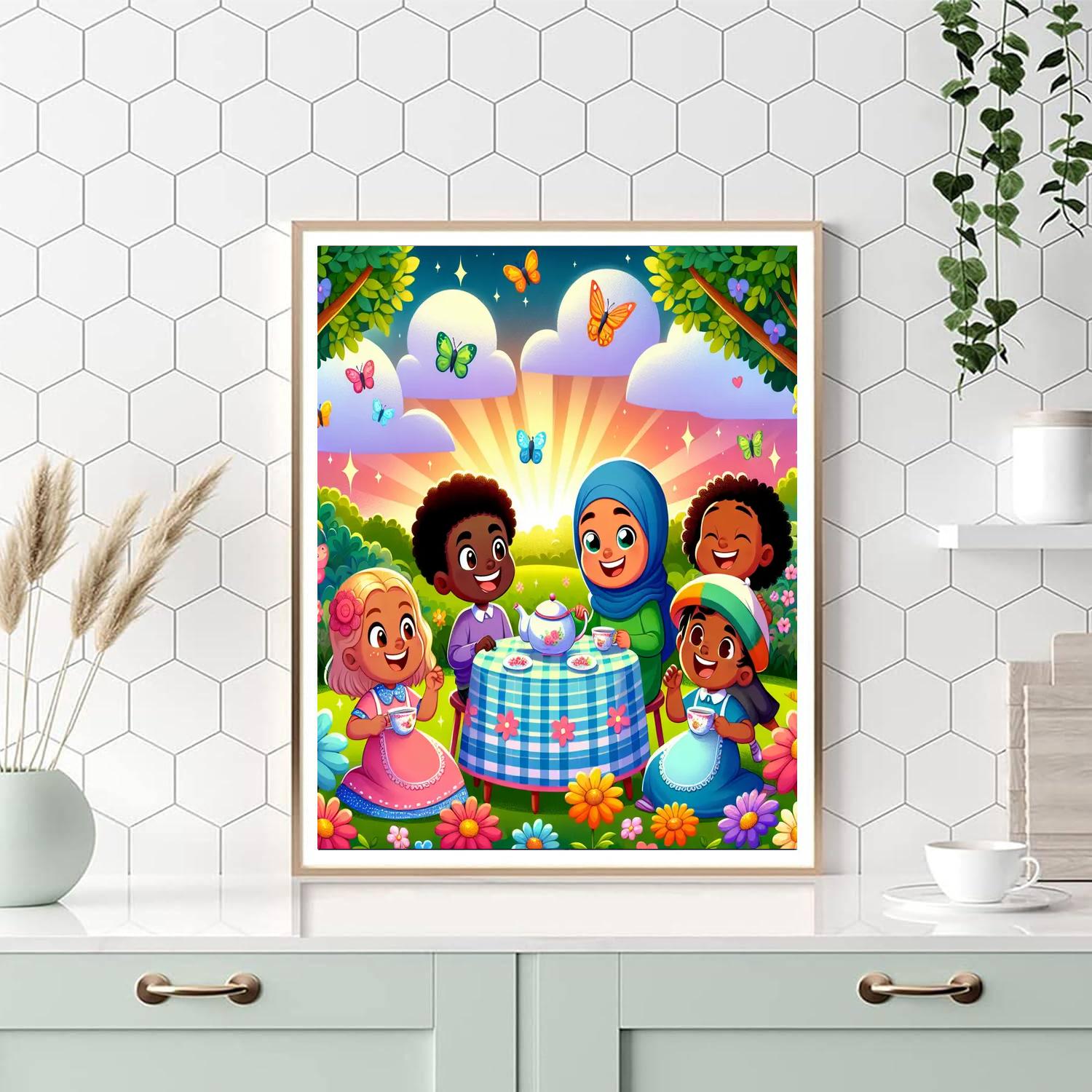 Garden Party Tea Time Paint By Numbers Art