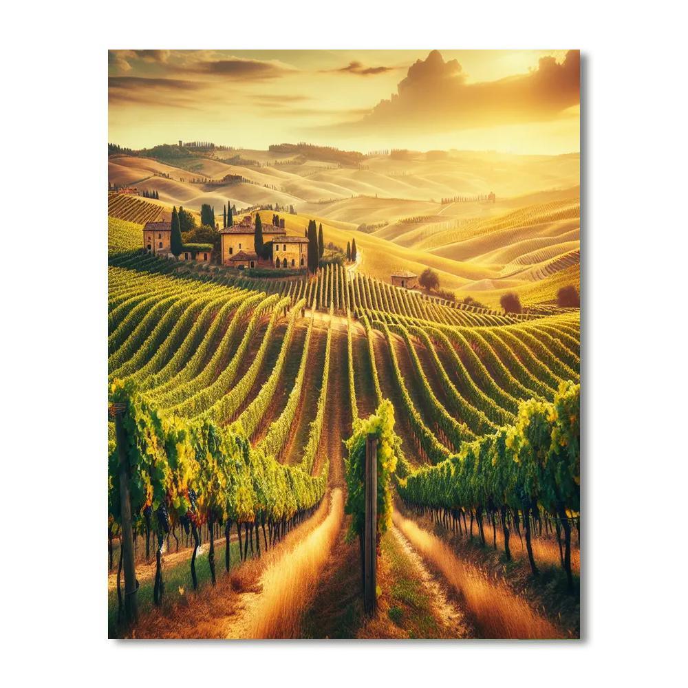 Tuscany Vineyards View Paint By Number