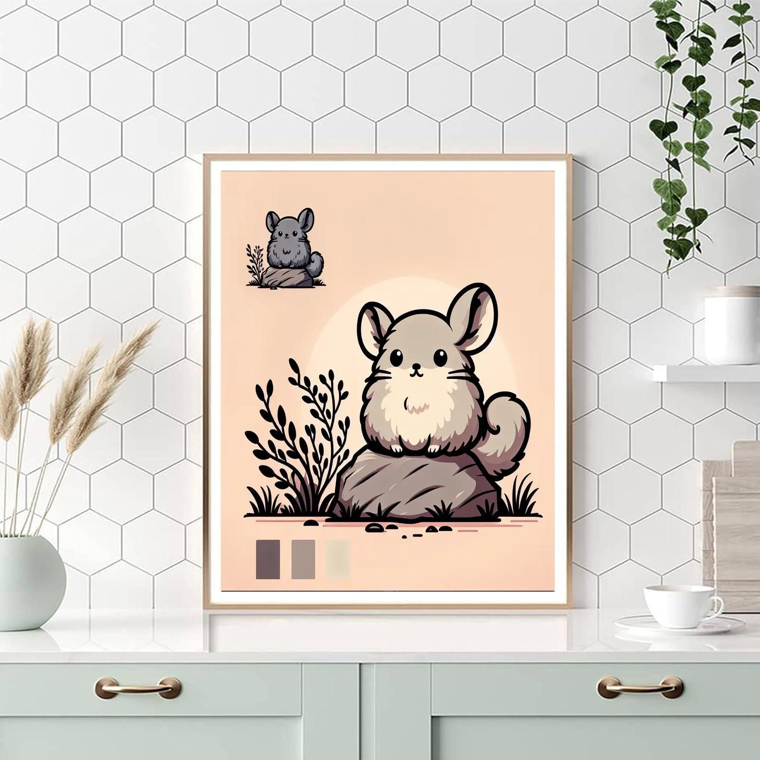 Clever Chinchilla Painting By Numbers Kit