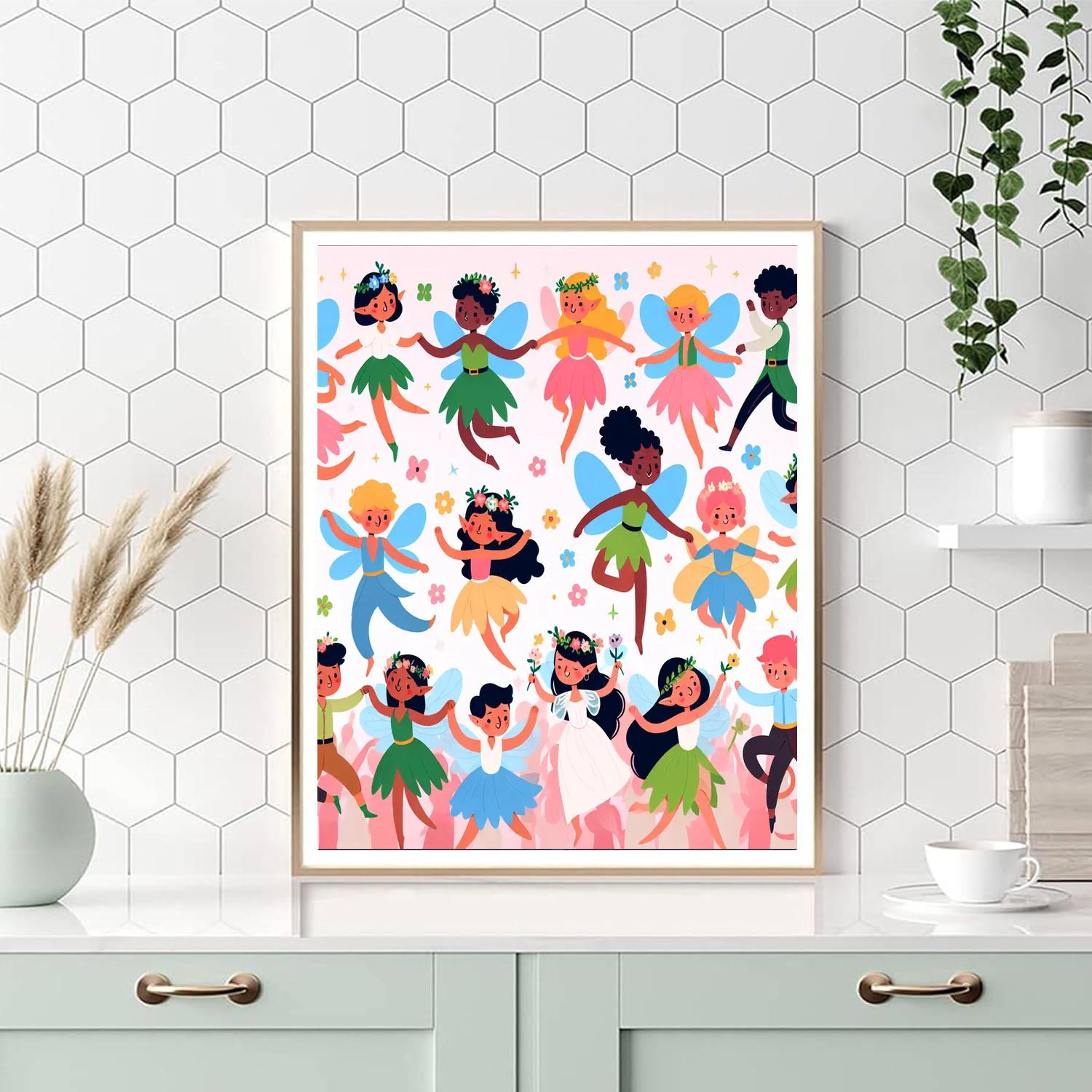 Colorful Fairy Parade Painting By Numbers Kit