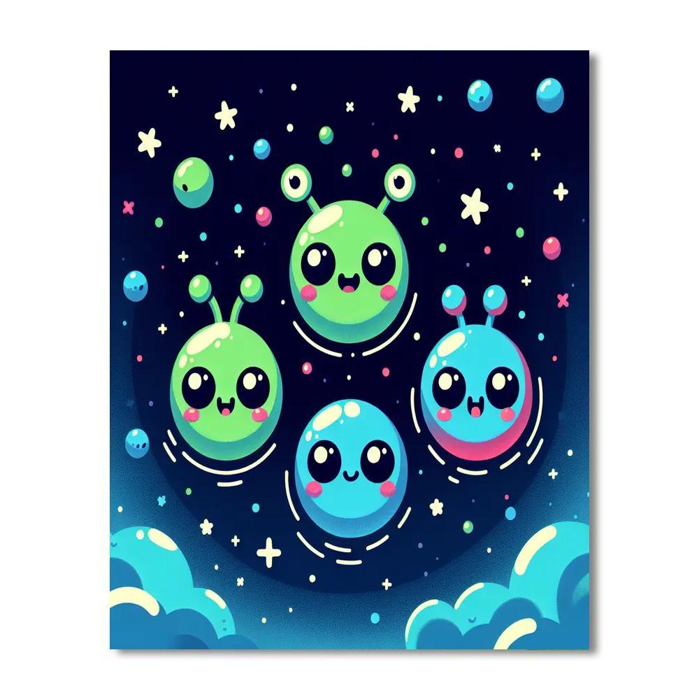 Adventure With Space Creatures Painting By Numbers Kit