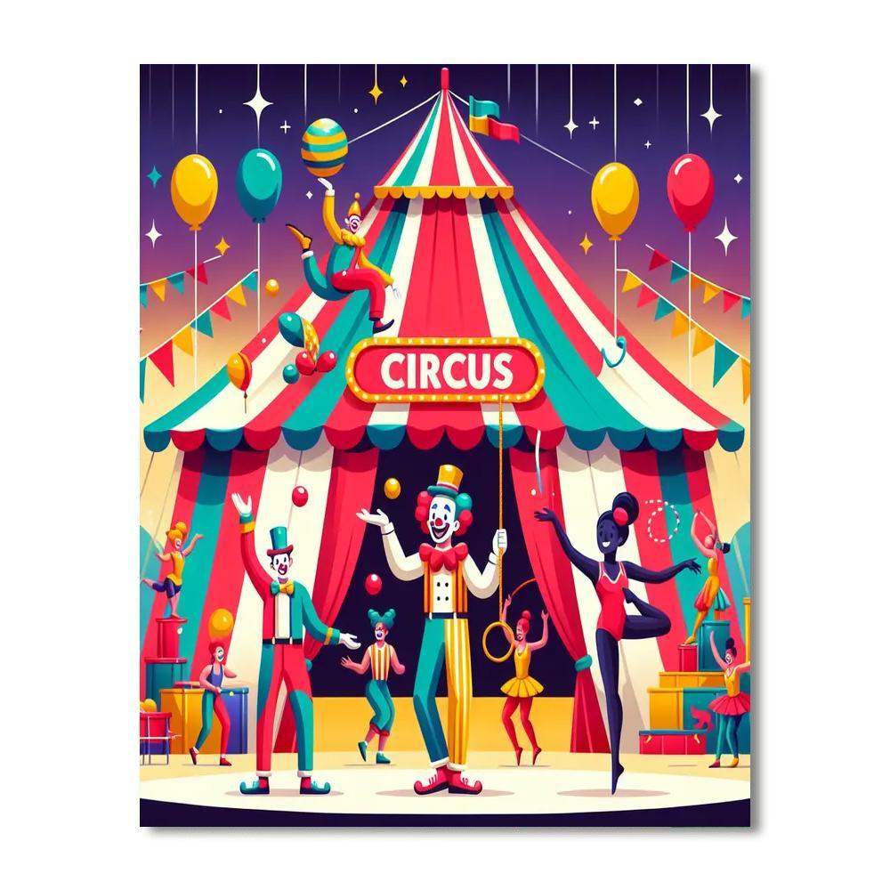 Creative Circus Adventure Painting By Numbers Kit