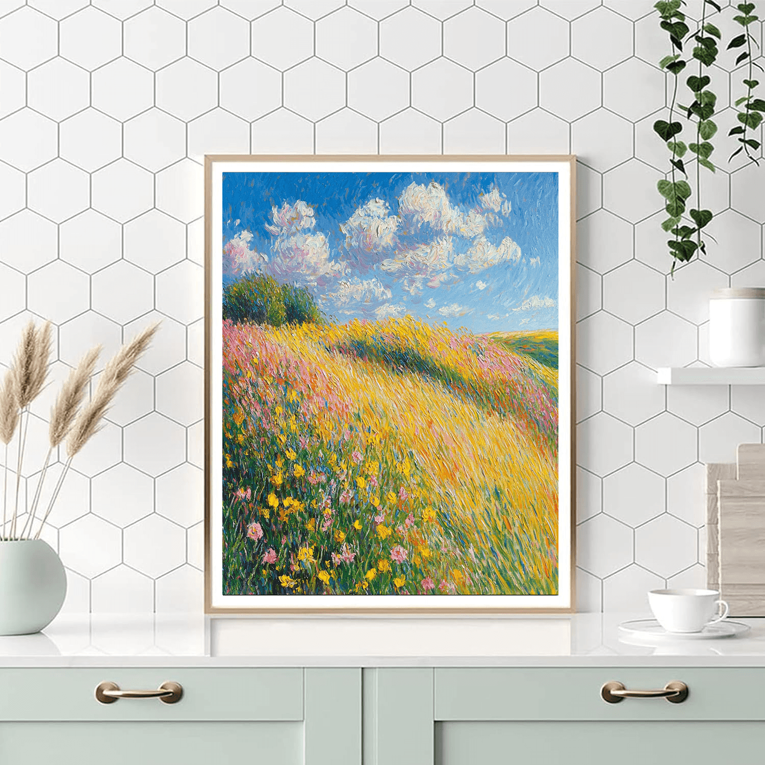 Claude Monet Inspired Sunlit Meadows  Painting By Numbers Kit