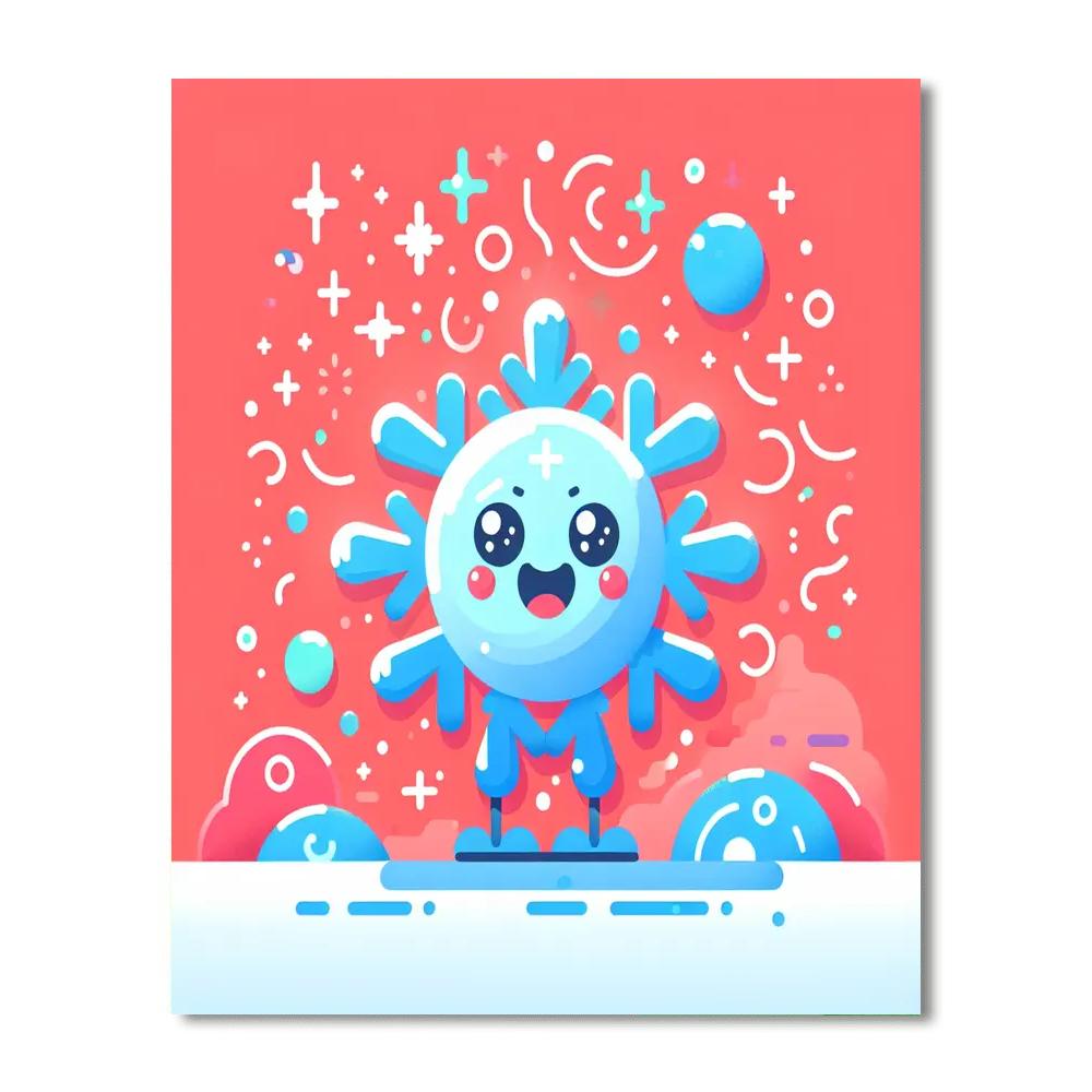 Cheerful Snowflake Paint By Numbers