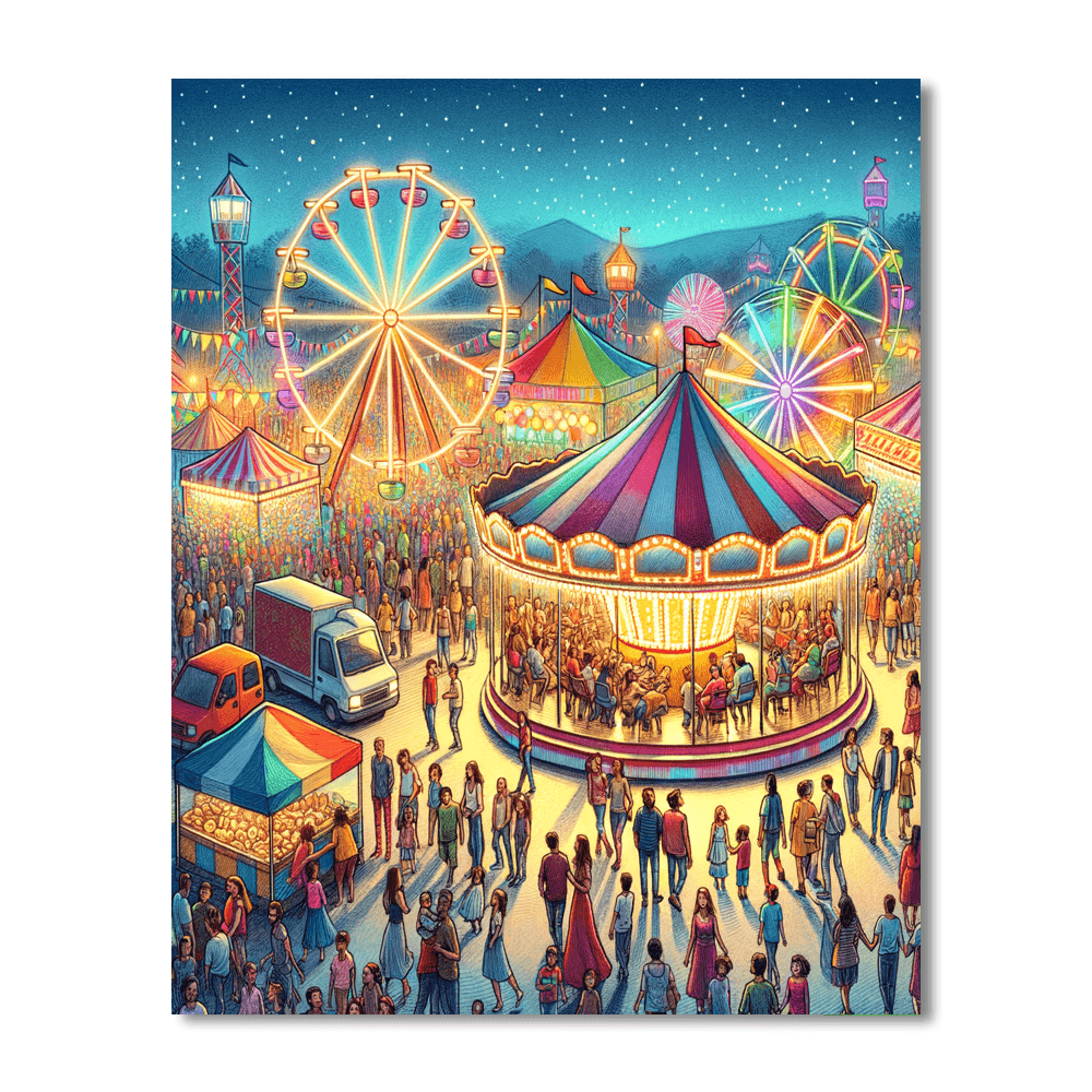 Vibrant Carnival DIY Paint By Numbers