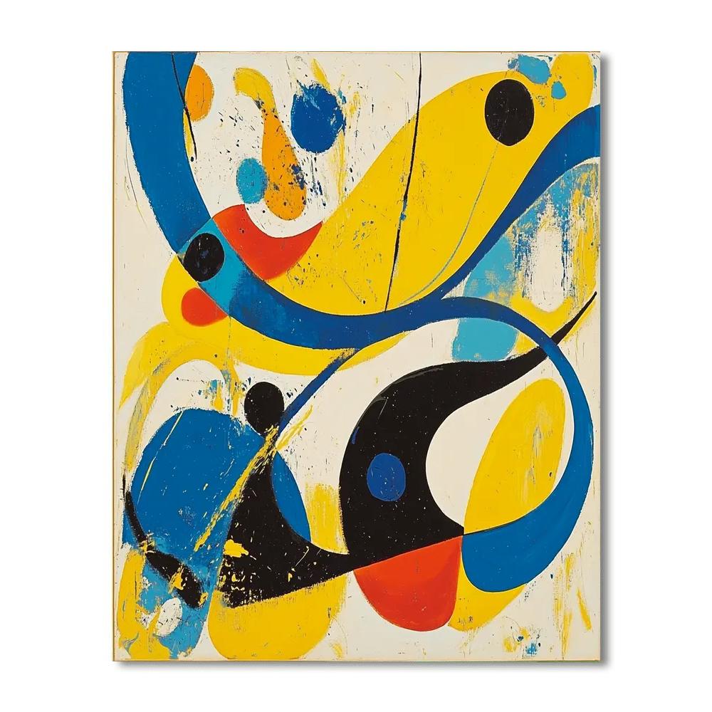 Joan Miró Inspired Abstract Realms  Painting By Numbers Kit