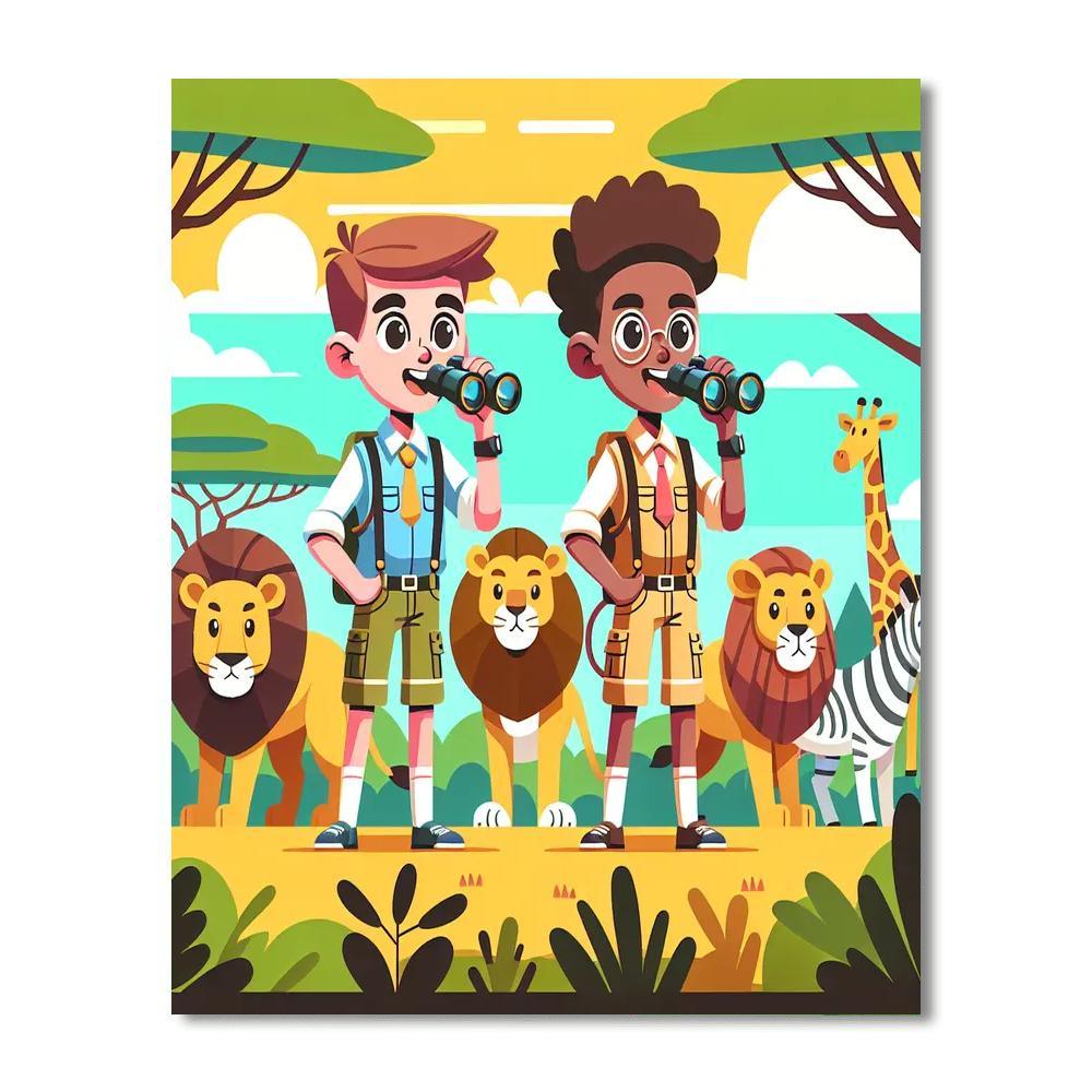 Safari Trek Adventure Paint By Numbers