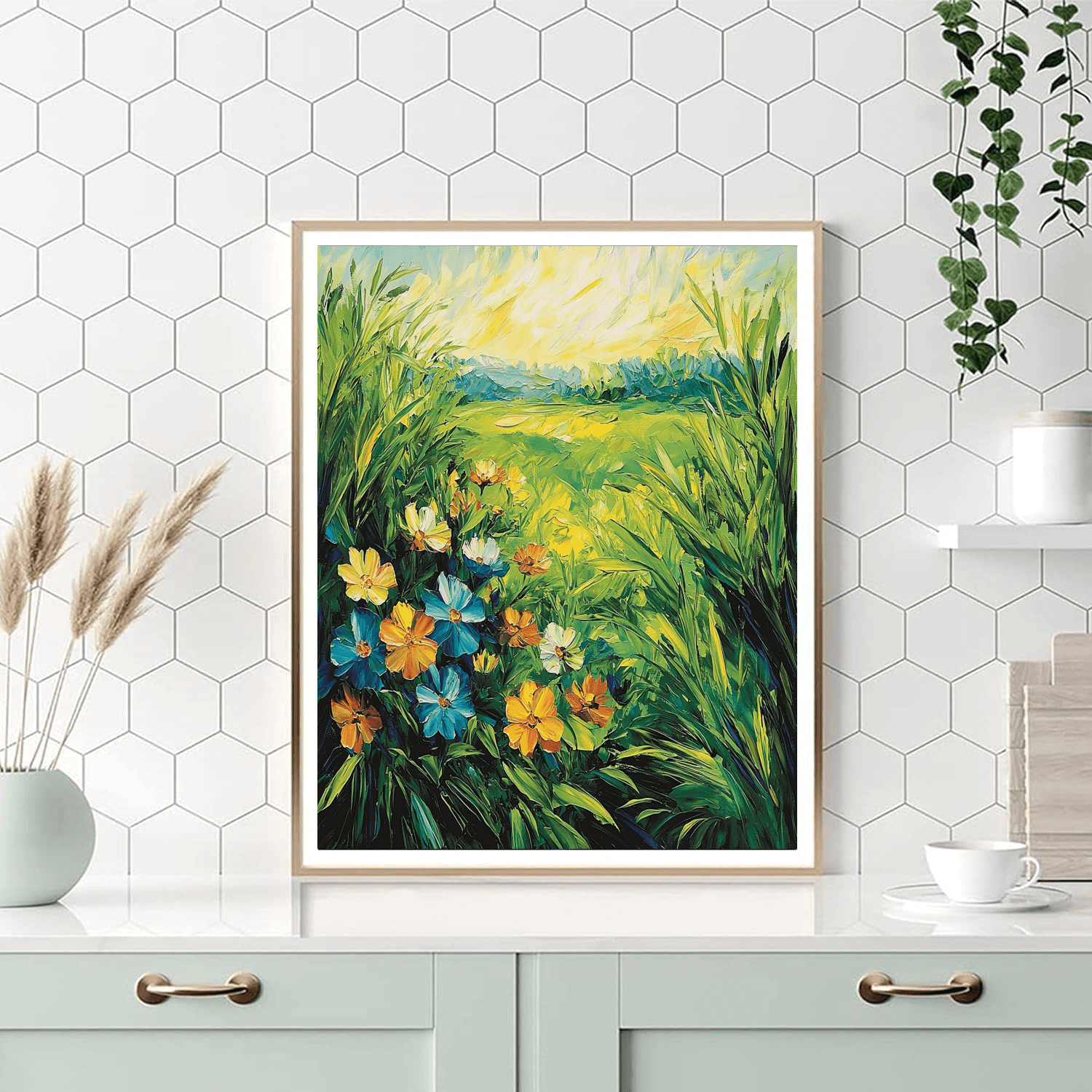Vincent Van Gogh Inspired Lush Greenery In Bloom  Painting By Numbers Kit