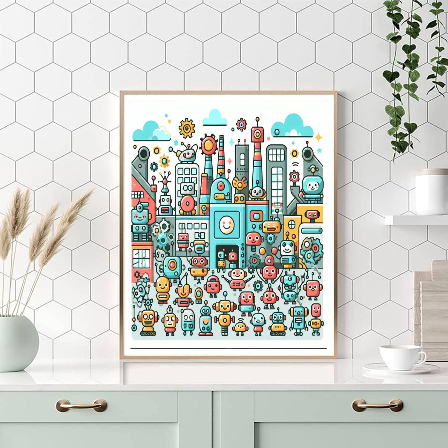 Fantastic Robot Factory Paint By Numbers Kits
