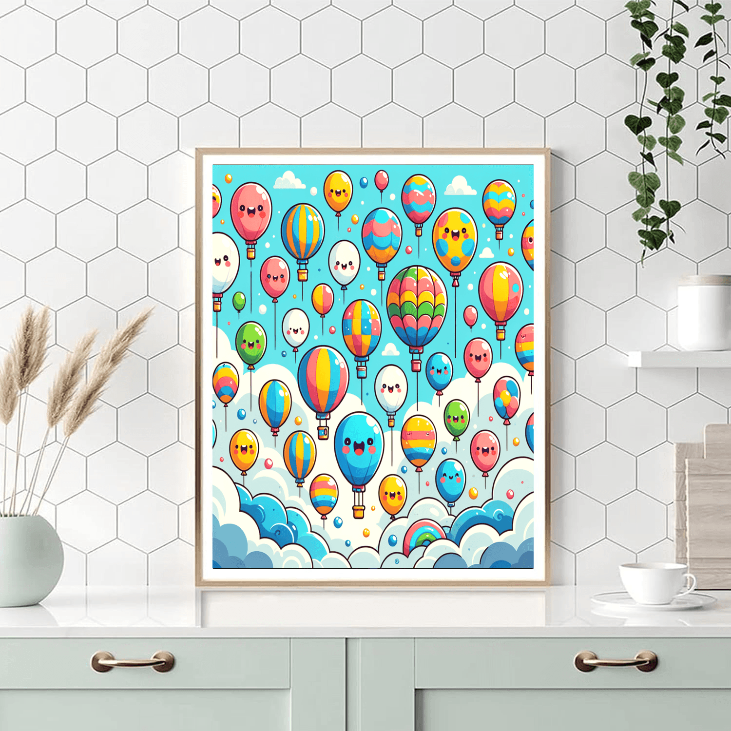 Cheerful Balloon Festival Numbered Painting Kits