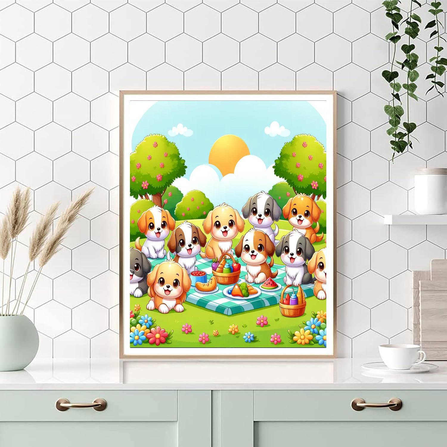 Puppy Picnic Fun Paint By Numbers Kits
