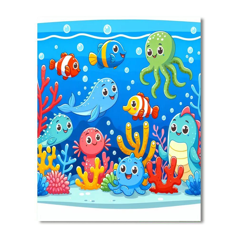 Lively Ocean Exploration Paint By Numbers Kits