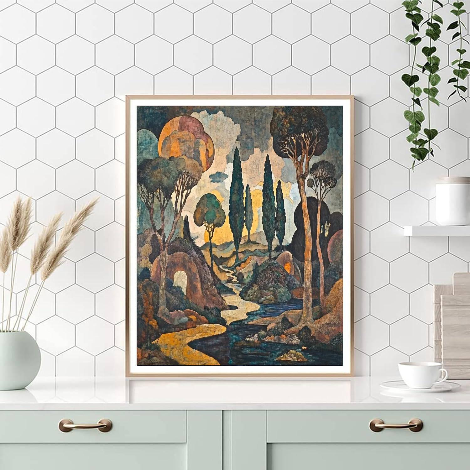 Max Ernst Inspired Ernst's Surreal Wilderness  DIY Paint By Numbers