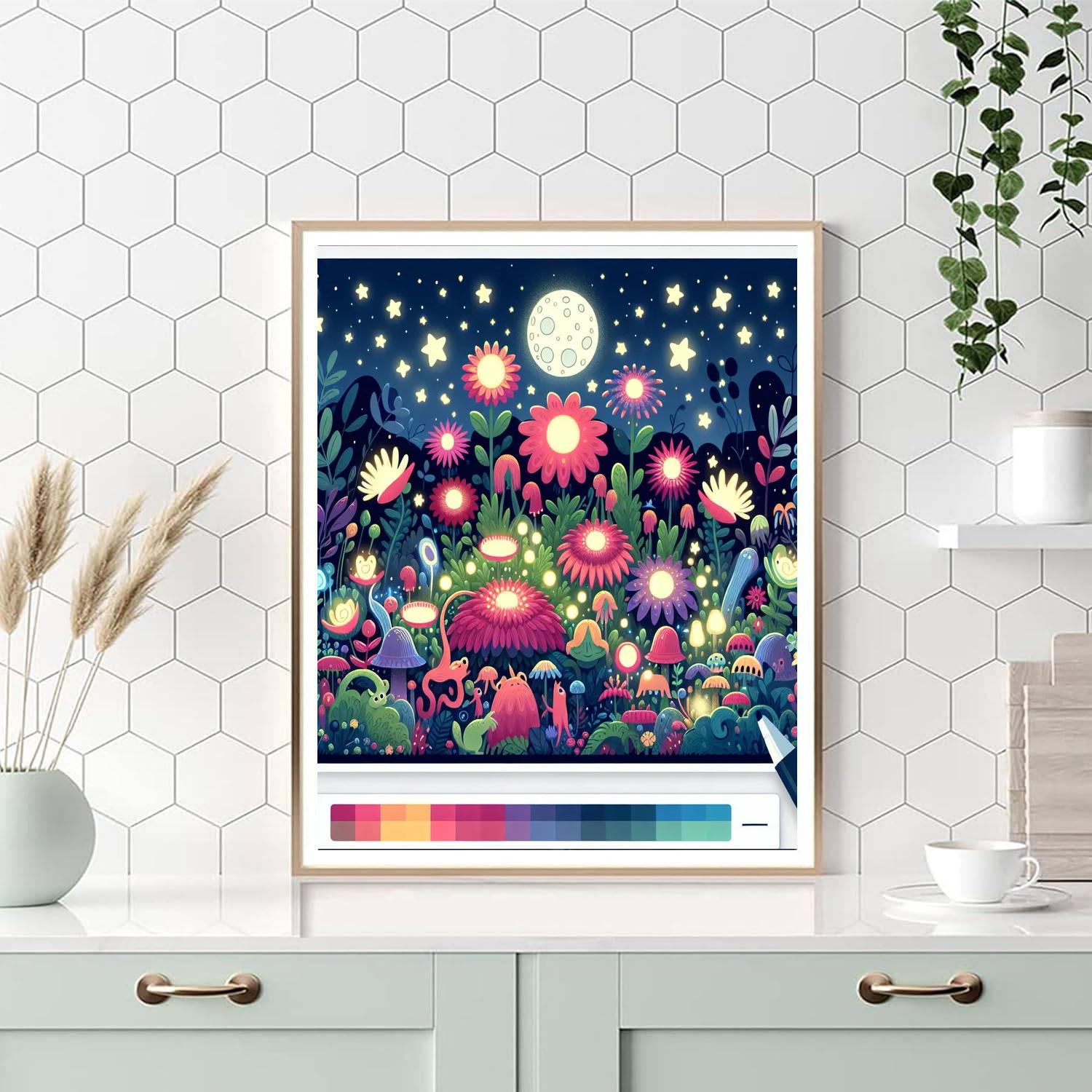 Magical Moonlight Garden Paint By Numbers Art
