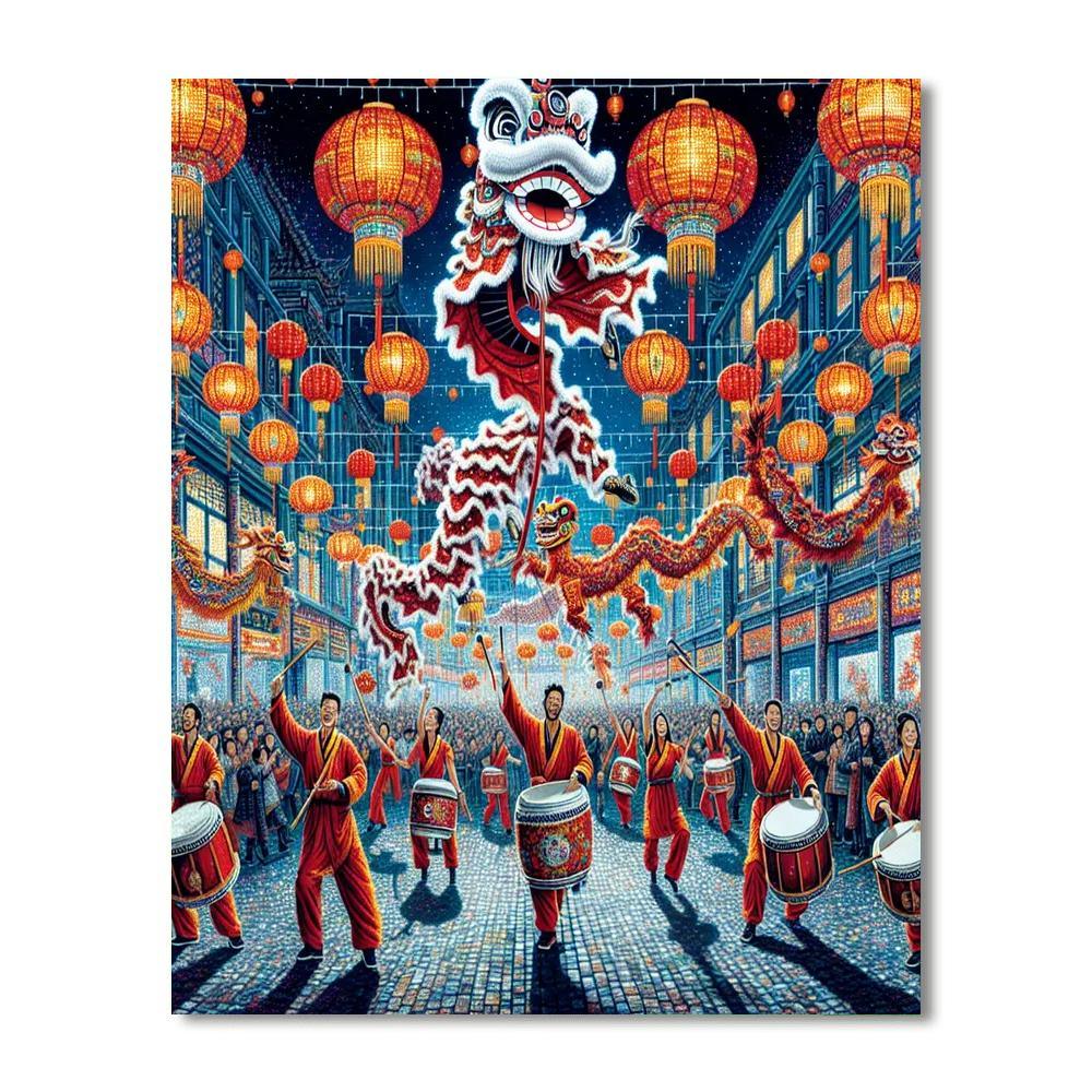 Chinese New Year - Beijing, China Paint By Color