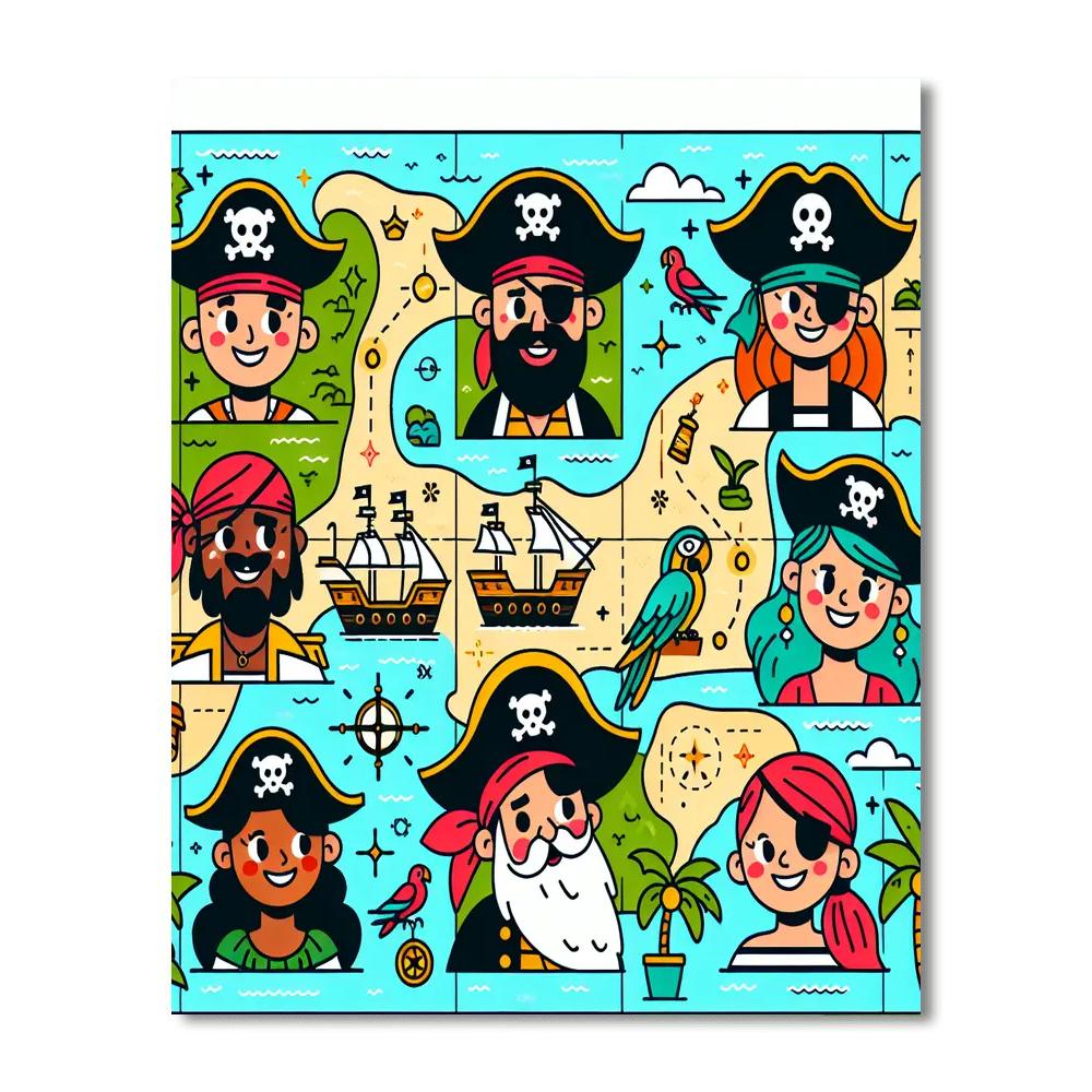 Playful Pirate Party Numbered Painting Kits