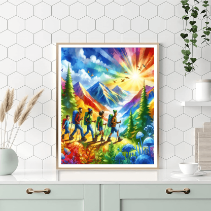 Mountain Adventure Crew Paint By Color