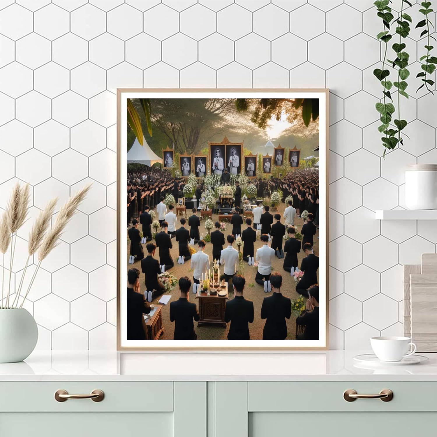 King Bhumibol Adulyadej Memorial Day - Thailand Painting Number Kit