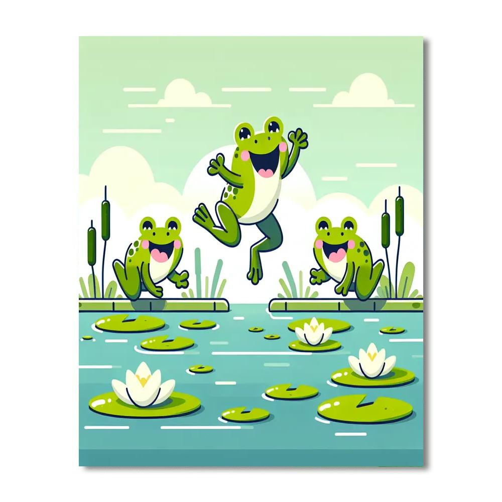 Hopping Frog's Pond Party Paint By Color