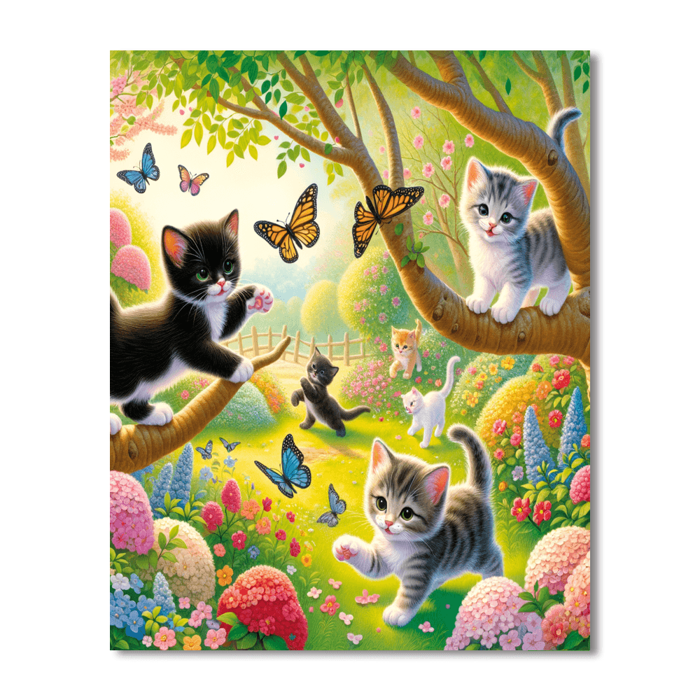 Curious Kitten Adventures Painting Number Kit