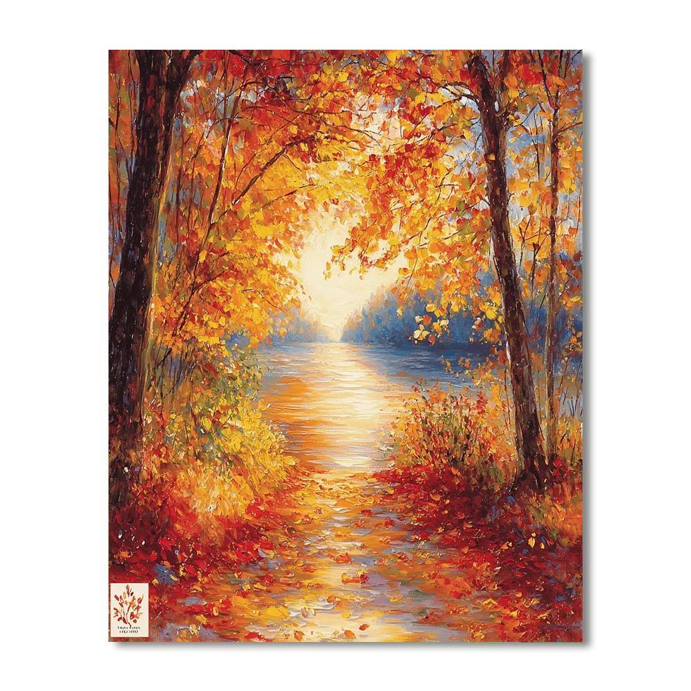 Renoir Inspired Rustling Autumn Leaves  Painting By Numbers Kit