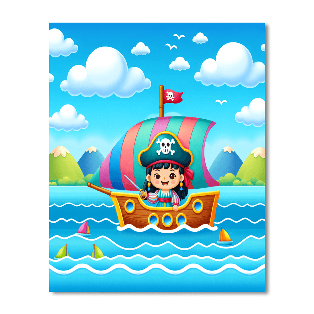 Sailing Pirate Adventure Paint By Numbers