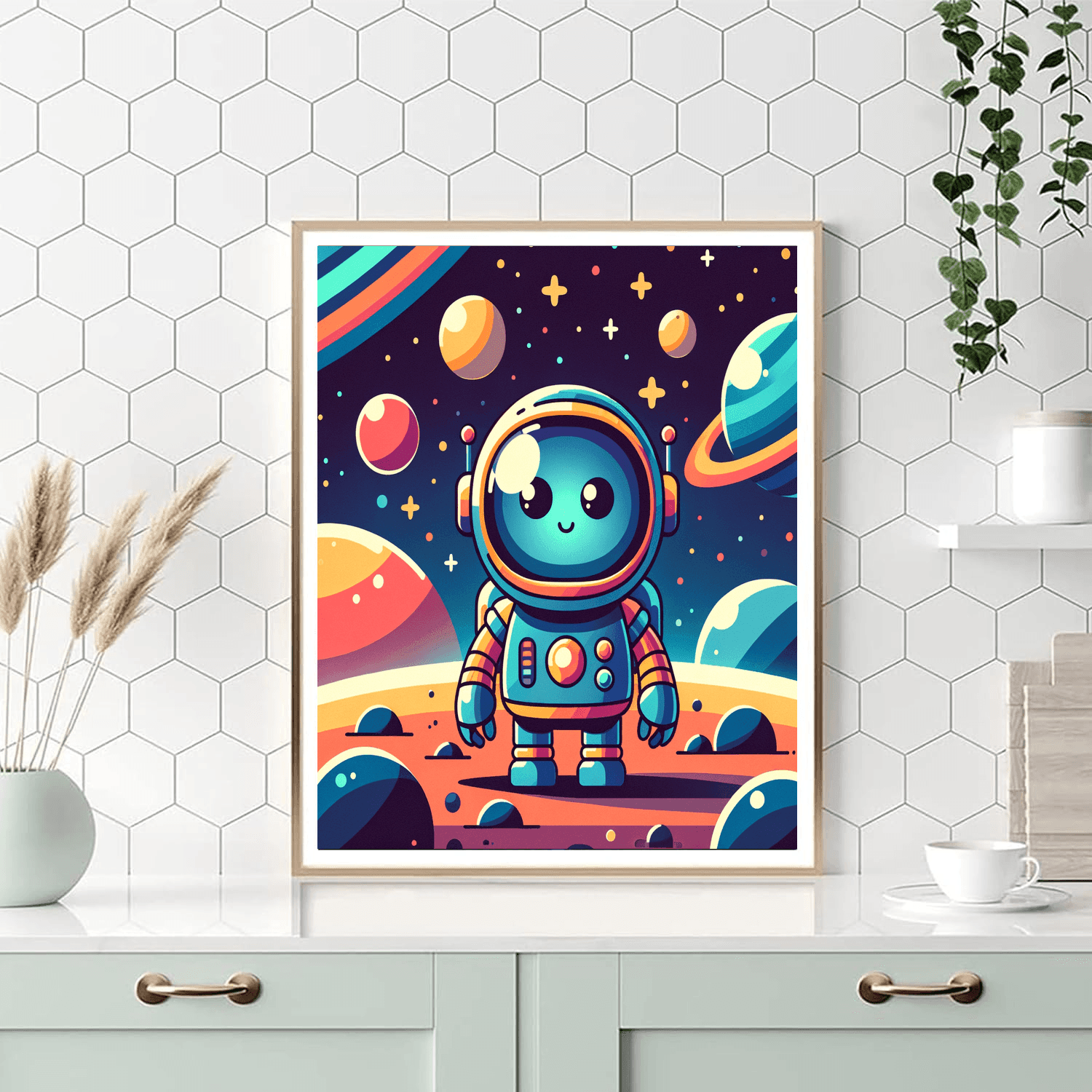 Galactic Robot Explorer DIY Paint By Numbers