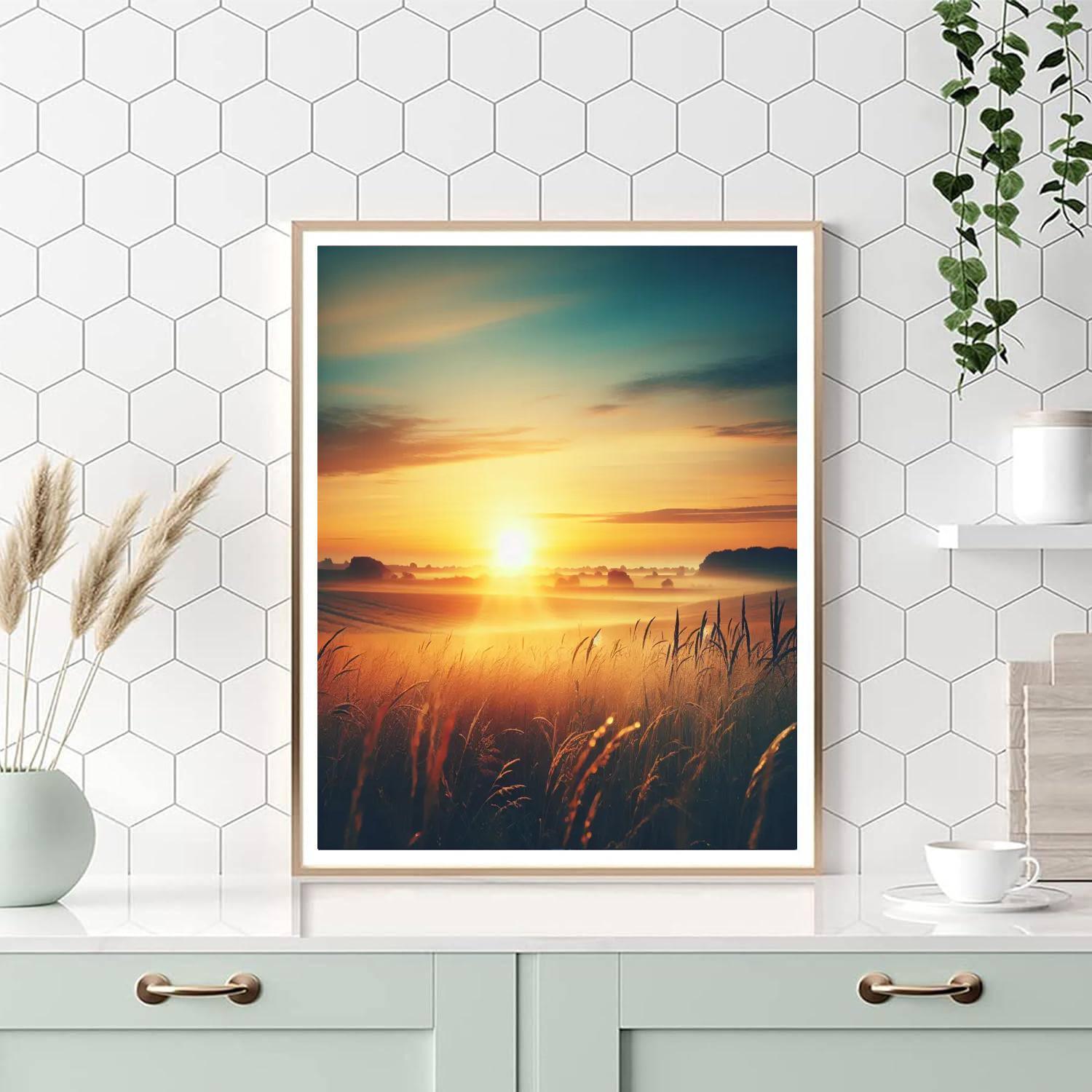 Peaceful Country Sunrise Paint By Numbers