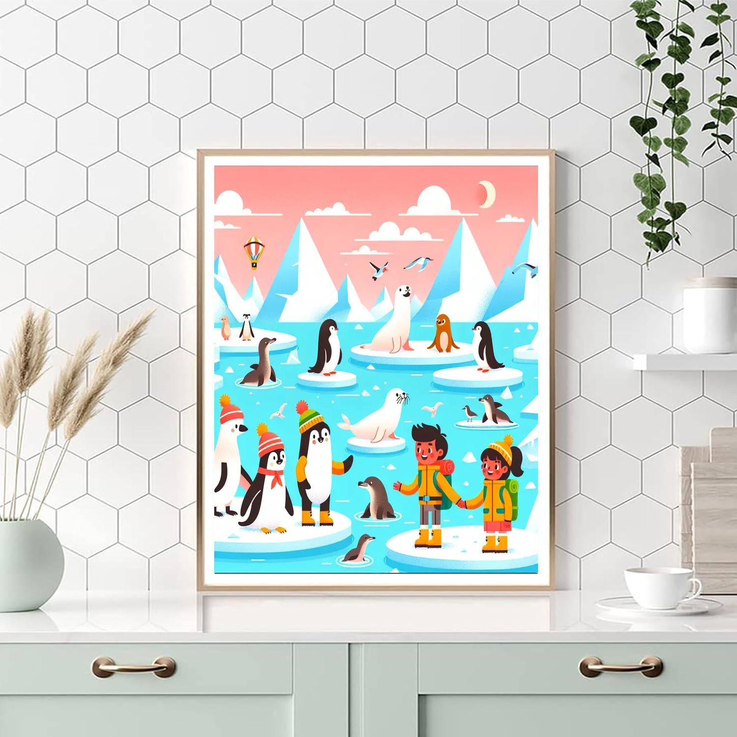 Friendly Polar Expedition Painting Number Kit