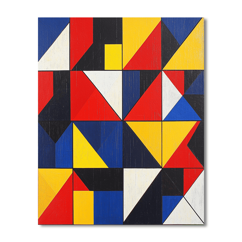 Mondrian Inspired Playful Patterns  Paint By Number
