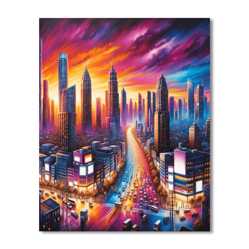 Dazzling Cityscape Paint By Color