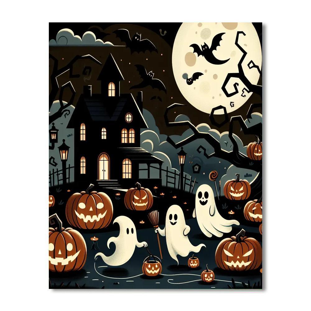 Spooky Halloween Haunt Numbered Painting Kits