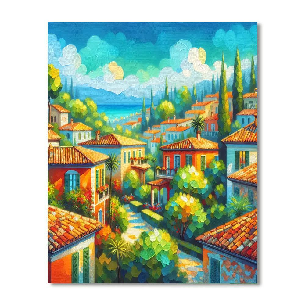 Mediterranean Villa Bliss DIY Paint By Numbers