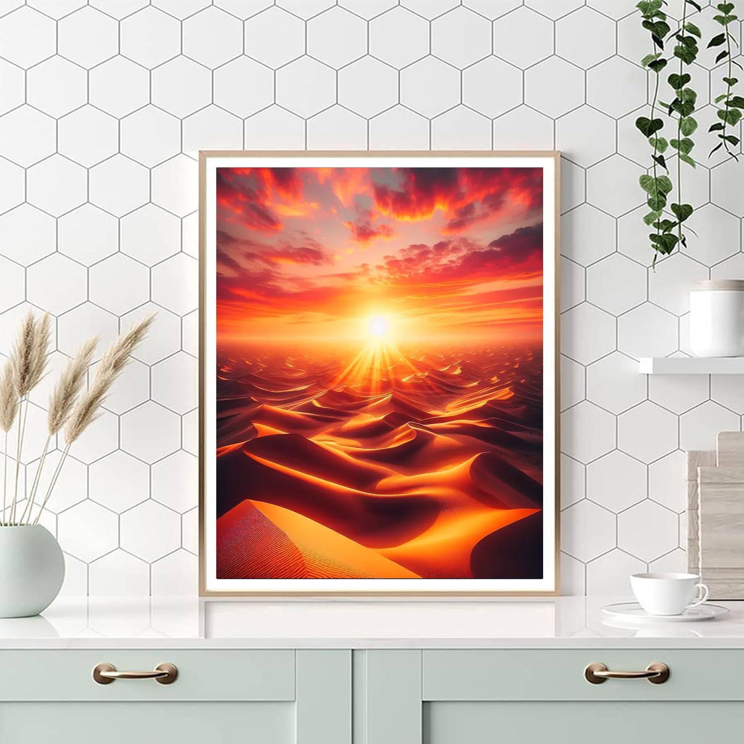 Sunset Desert Mirage Paint By Numbers Art