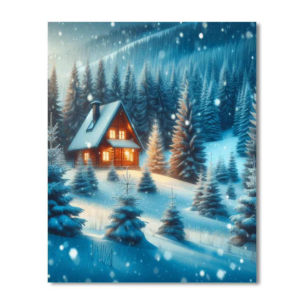 Elegant Winter Cabin Paint By Numbers Kits