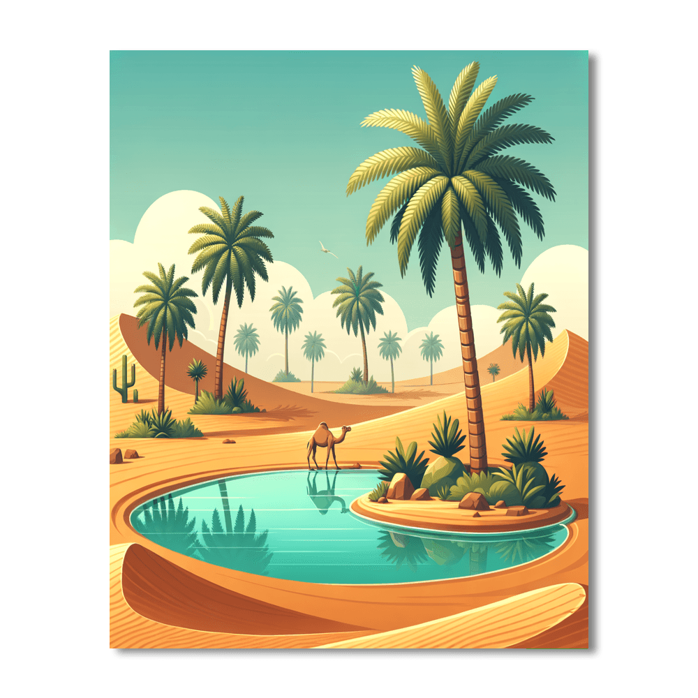 Desert Oasis Journey DIY Paint By Numbers