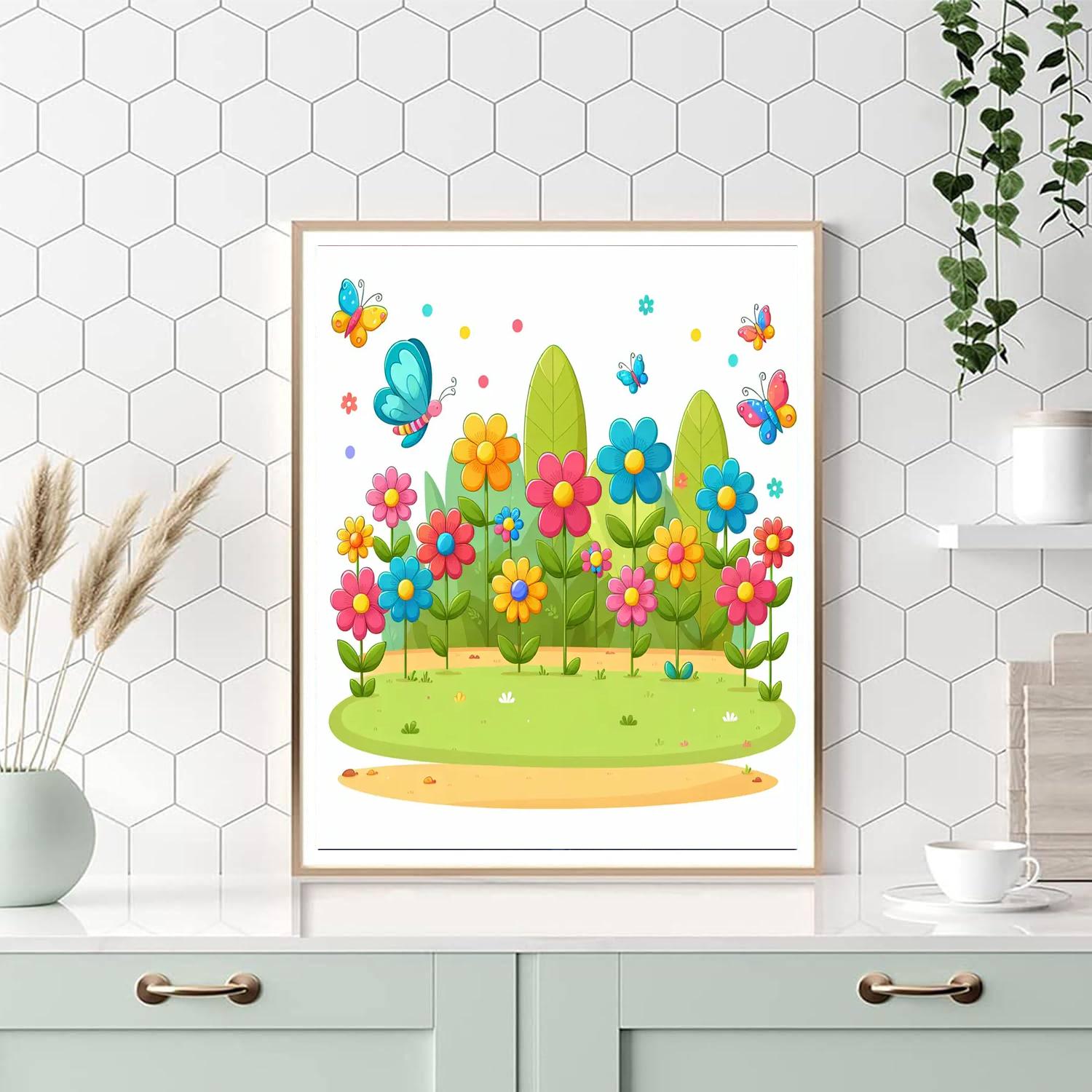 Garden Butterfly Paint By Numbers Art