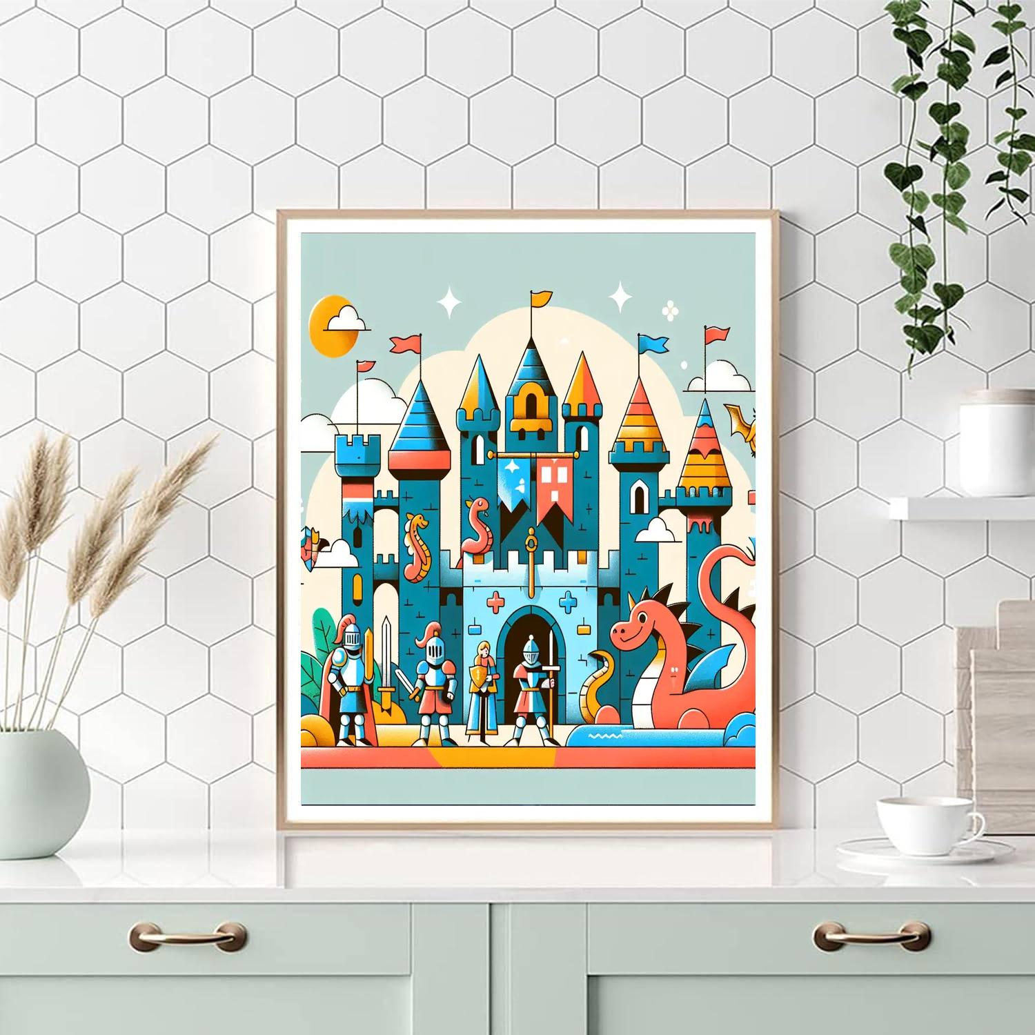 Fairytale Fortress Paint By Numbers Art