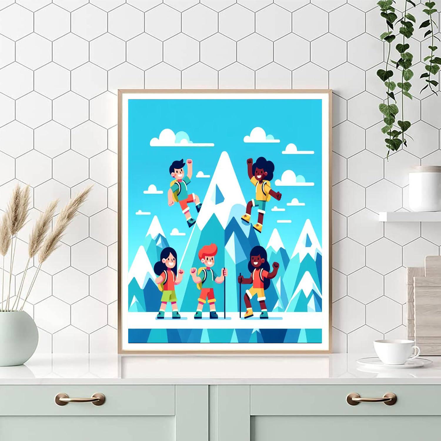 Mountain Climbing Challenge Paint By Numbers Art
