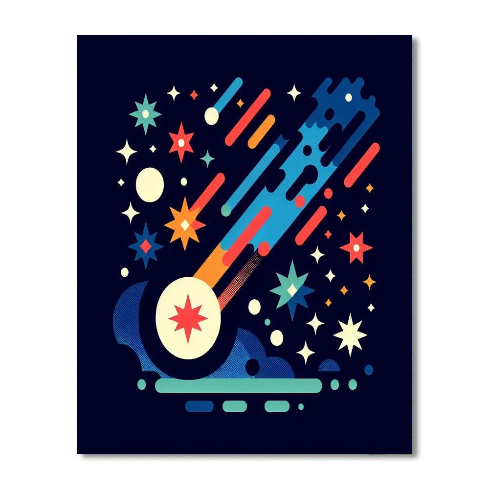 Cosmic Comets DIY Paint By Numbers