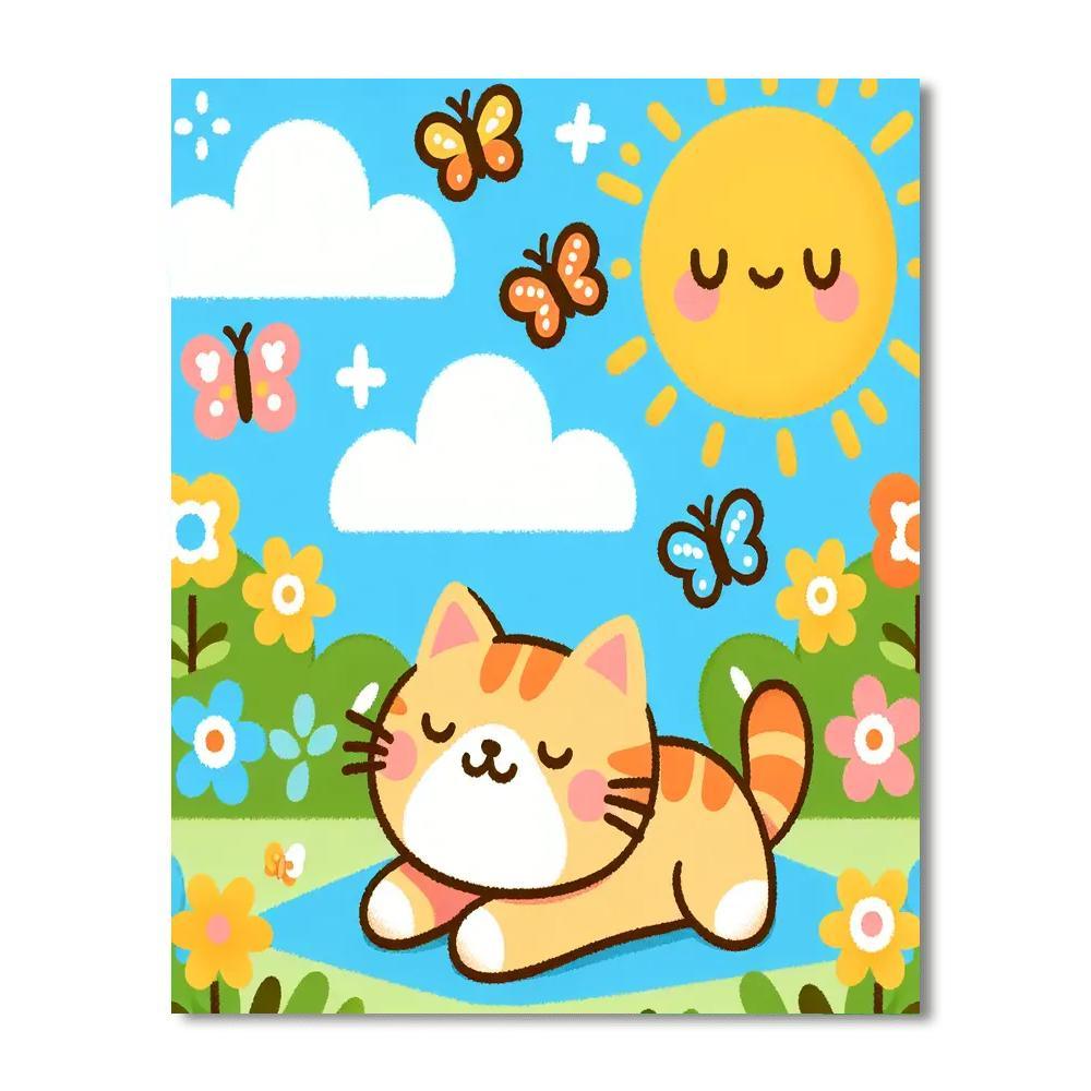 Sunny Day Cat Paint By Numbers Kits