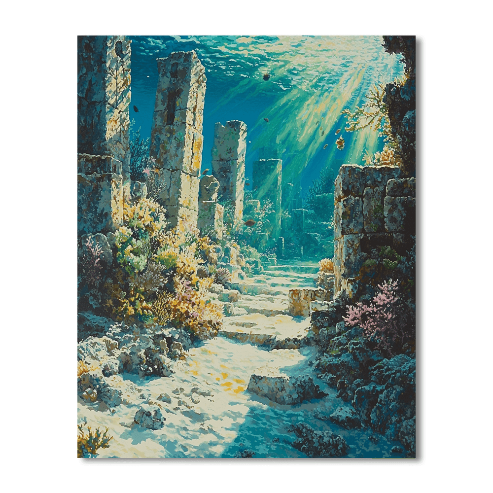 Isla Mujeres Underwater Museum - Mexico Numbered Painting Kits