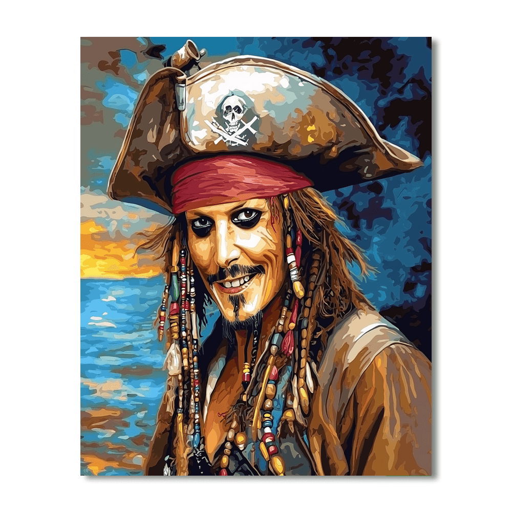 Johnny Depp: Embracing The Whimsical World Of Jack Sparrow Paint By Numbers